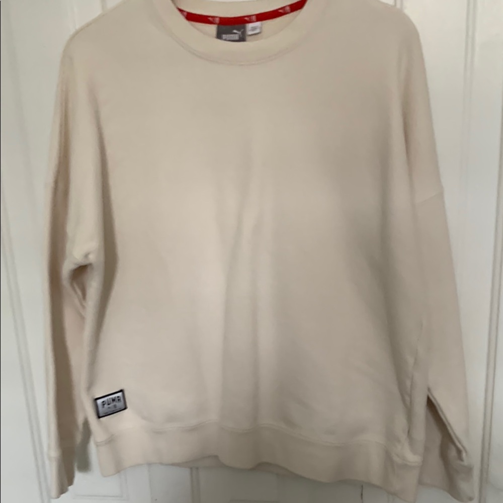Puma Cream Crew Neck Sweater